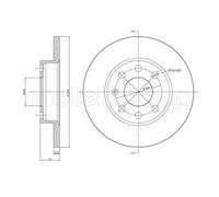 METELLI 2x Disco de Freno Delantero Ø236 MM Completo para Opel Corsa B 73_ 78_