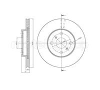 METELLI 2x Disco de Freno Delantero Ø255 MM Ventilado para Toyota Yaris SCP1 _