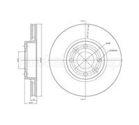 METELLI 2x Disco de Freno Delantero Ø260 MM Ventilado para Renault Clio III BR0