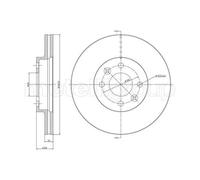 METELLI 2x Disco de Freno Delantero Ø262 MM Ventilado para Renault Mégane I