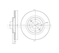 METELLI 2x Disco de Freno Delantero Ø265.5 MM para Citroën C2 Jm _ 1.1 1.4 C3 I