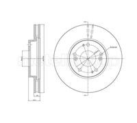 METELLI 2x Disco de Freno Delantero Ø279.6 MM Ventilado para Honda Accord VII CL
