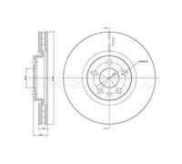 METELLI 2x Disco de Freno Delantero Ø285 MM Pintado para Peugeot 807 E 2.0 HDI
