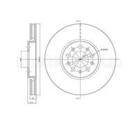 METELLI 2x Disco de Freno Delantero Ø288 MM Ventilado para VW Polo 6R 6C 1.2 TSI