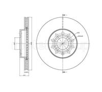 METELLI 2x Disco de Freno Delantero Ø288mm Ventilado para VW Golf V 1K1 1.4 16V