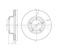 METELLI 2x Disco de Freno Delantero Ø298 Ventilado para Land Rover Defender