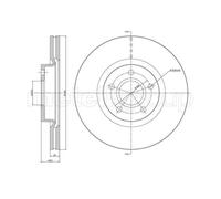 METELLI 2X Disco De Freno Delantero Ø300 Mm Ventilado Para Ford Kuga II DM2 1.5