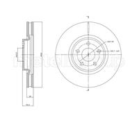 METELLI 2x Disco de Freno Delantero Ø316 MM Ventilado para Ford Ee.uu. Edge S CJ