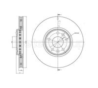 METELLI 2x Disco de Freno Delantero Ø320 MM Ventilado para Renault Scénic IV J9