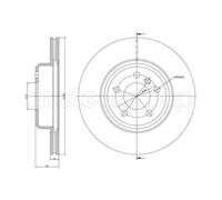METELLI 2x Disco de Freno Delantero Ø330 MM Ventilado para BMW 5er Touring F11