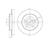METELLI 2X Disco De Freno Trasero Ø259 Mm Para Toyota Auris _E15_ 1.6 1.4 NRE15_