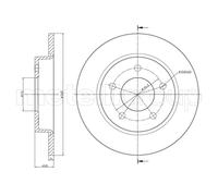 METELLI 2X Disco De Freno Trasero Ø265Mm Completo Para Mazda 3 Bl Bk