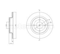 METELLI 2X Disco De Freno Trasero Completo Para Ford Fiesta VII HF HJ