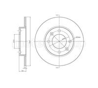 METELLI 2x Disco Freno Trasero Ø246.7 MM Completo para Peugeot 307 3A/C 1.6 16V