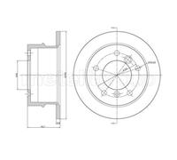 METELLI 2x Disco Freno Trasero Ø258 MM Completo para Mercedes-Benz Sprinter 3-T