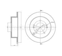 METELLI 2x Disco Freno Trasero Ø262 MM Completo para Hyundai Tucson Jm 2.0