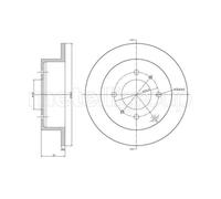 METELLI 2x Disco Freno Trasero Ø262 MM para Hyundai Matriz FC 1.6 1.8 Sonata IV