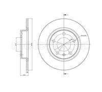 METELLI 2x Disco Freno Trasero Ø264 MM Completo Pintado para Opel Corsa D S07