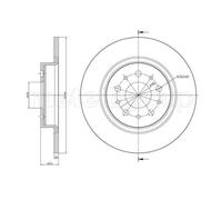 METELLI 2x Disco Freno Trasero Ø264 MM para Fiat Tipo Familiar 356_ 1.4 1.6 D
