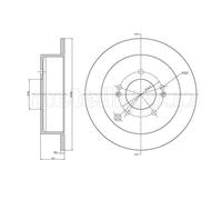 METELLI 2x Disco Freno Trasero Ø284 MM Completo para Hyundai Tucson Jm 2.0 IX35