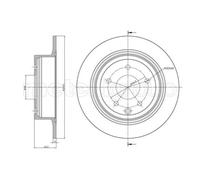 METELLI 2x Disco Freno Trasero Ø291.5mm Completo para Nissan Qashqai + 2 I J10