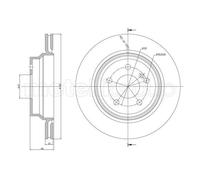 METELLI 2x Disco Freno Trasero Ø300 Ventilado para Mercedes-Benz Clase GLK