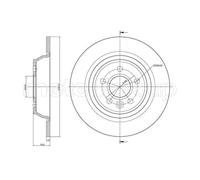 METELLI 2x Disco Freno Trasero Ø302 MM Completo para Ford Kuga I S-MAX WA6 2.0