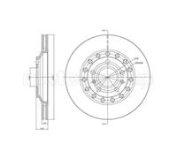 METELLI 2x Disco Freno Trasero Ø310 MM Ventilado para VW Phaeton 3D _ 3.0 V6 Tdi
