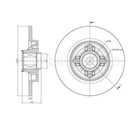 METELLI 2x Disco Trasero Ø268 Ventilado para Citroën Berlingo B9 1.6 HDI 90