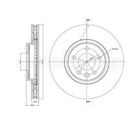 METELLI 2x Discos de Freno Delanteros Ø333 MM Ventilado Pintado para VW