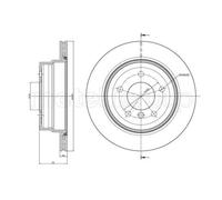 METELLI 2x Discos de Freno Traseros Ø300 MM Ventilado Pintado para BMW 1er Coupé