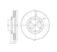 METELLI Discos De Freno Delanteros Ventilados Para KIA Xceed CD Mitsubishi L