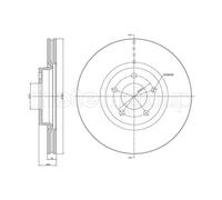 METELLI Discos De Freno Delanteros Ventilados Para Mazda 3 BL