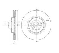 METELLI Discos de Freno Eje Delant. Ventilado Ø330mm para Mercedes-Benz Clase M