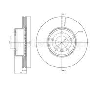 METELLI Discos de Freno Eje Delant. Ventilado para BMW 5er Touring E61 E60 E64