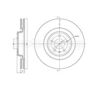 METELLI Discos de Freno Eje Ventilado para Audi A4 Avant 8K5 B8 A6 4G5 C7
