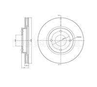 METELLI Discos de Freno Eje Ventilado para Nissan Tiida Hatchback C11 Cubo