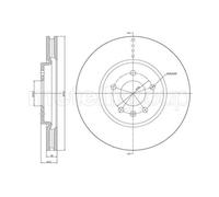 METELLI Discos de Freno Eje Ventilado para Opel Astra J P10 W13 DS DS4 II F