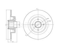 METELLI Discos de Freno Traseros Ø274 MM Completo para Renault Grand Scénic II