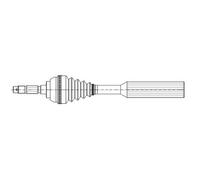 METELLI Eje Motriz Delantero Izquierda para Peugeot 206 Hatchback 2A/C 2E/K