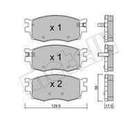 METELLI Forros de Freno Delantero para Hyundai Accent III Sedán i20 Kia Rio II