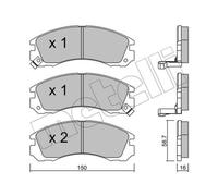 METELLI Forros de Freno Delantero para Mitsubishi Outlander III C-Crosser 4007