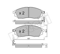 METELLI Forros de Freno Delantero para Nissan Pathfinder III Qashqai + 2 Renault