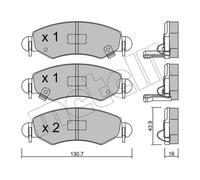 METELLI Forros de Freno Delantero para Opel Agila (A) Suzuki Wagon R+ Ignis II