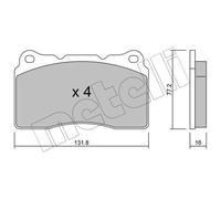 METELLI Forros de Freno Delantero para Renault Mégane III Coupé Volvo V70 II S60