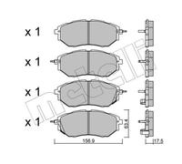 METELLI Forros de Freno Delantero para Subaru Legacy IV Station Wagon Interior