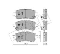 METELLI Forros de Freno Delantero para Suzuki Swift IV Baleno Mazda 2 Sirion