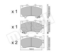 Pastillas de freno 22-1279-0 METELLI para NISSAN PATROL VI