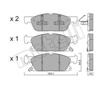 METELLI Pastillas Freno de Eje Delantero Conjunto para Ford Kuga III Dfk S CJ
