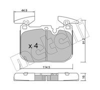 METELLI Pastillas Freno de Parte Delantera para BMW I8 I12 Hybrid I15 22-1015-3